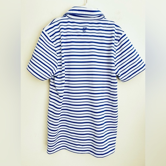 Southern Point Boys Performance Polo blue stripe M - Picture 3 of 6